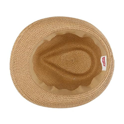 Levi's Men's Straw Fedora Hat - color: Tan, size: Large-X-Large