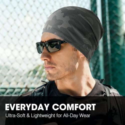 WTACTFUL Cooling Breathable Skull Cap Men Women, Sweat Wicking 1-2-4 Pack - color: 1 Piece - Camogray