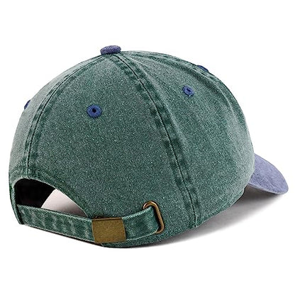 Trendy Apparel Shop Dachshund Embroidered Dog Theme Low Profile Dad Hat Cotton Cap - color: Olive Navy