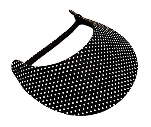 Women's Black White Design Lightweight Packable Foam Visor for Sun Protection and Outdoor Activities - color: B&w 2