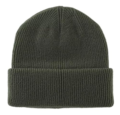 Connectyle Thick Cuffed Beanie for Men & Women Double Layer Knit Winter Hat Acrylic Watch Hat Warm Stocking Skull Cap - color: Army Green