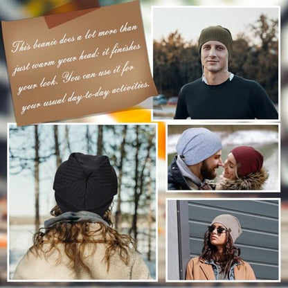 HAMUNI Slouchy Beanie for Men Women Soft Lightweight Chemo Headwear - color: Sky Blue