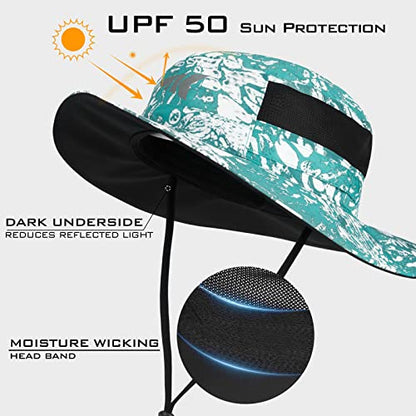 KastKing Sol Armis UPF 50 Boonie Hat for Sun Protection,Men Women - color: Bali