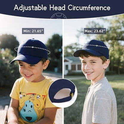 Durio Toddler Baseball Hat Adjustable Kids Hat for Boys Ages 3-8 - color: F Navy