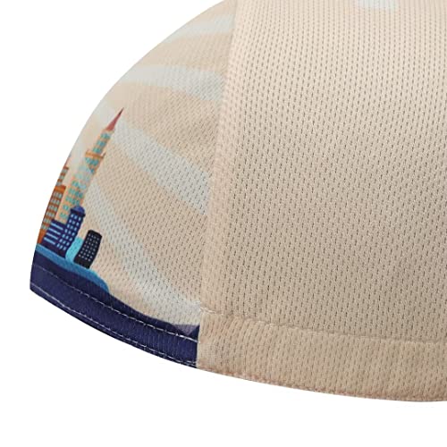 Funny Cycling Cap - Polyester Skull Cycling Hat-Under Helmet -Cartoon Cycling Helmet Liner Breathable&Sweat Uptake - color: Fuu-ff