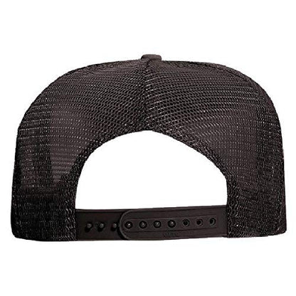 OTTO Polyester Foam Front 5 Panel High Crown Mesh Back Trucker Hat - color: Brown