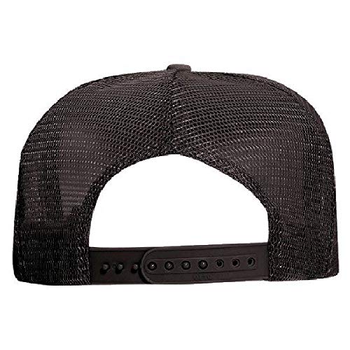 OTTO Polyester Foam Front 5 Panel High Crown Mesh Back Trucker Hat - color: Brown