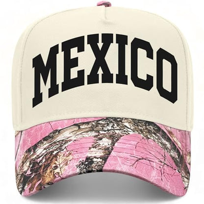 Mexico Collegiate Hat - color: Pink Tree Camo/Natural