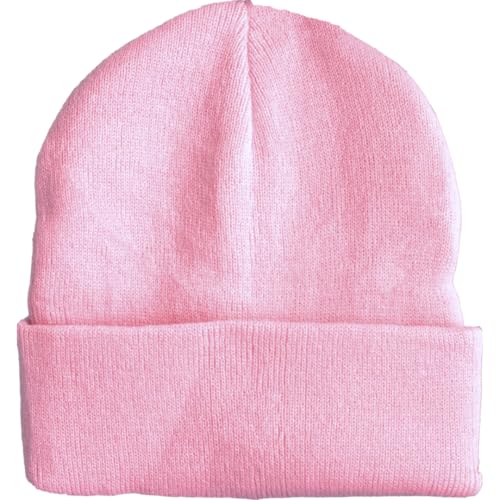 Music Beanies/Assorted Designs, Styles, & Colors - color: Cuffed, style: Treble Clef Pink