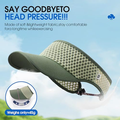 AUSFLUG Sun Visor Hat Men Women - Moisture Wicking Lightweight Sports Cap - color: Army Green