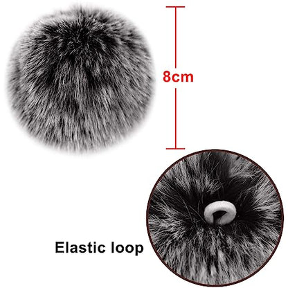 BQTQ 40 Pcs Faux Fur Pom Poms DIY Hat Pompom with Elastic Loop (Soft Color) - color: Soft Color