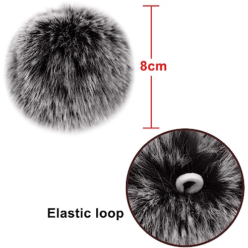 BQTQ 40 Pcs Faux Fur Pom Poms DIY Hat Pompom with Elastic Loop (Soft Color) - color: Soft Color