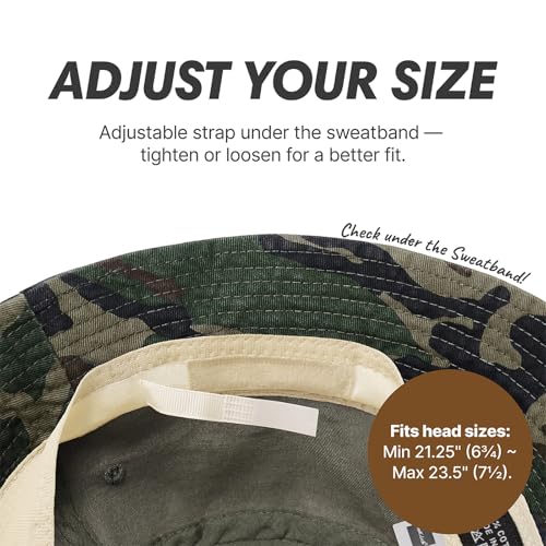 Hot Summer Bucket Hat - Trendy Cotton Sun Hat for Beach, Golf, Fishing - color: Camouflage