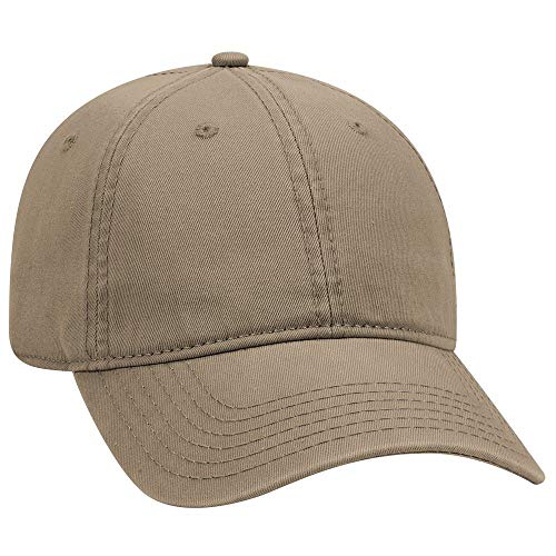 OTTO 6 Panel Low Profile Garment Washed Superior Cotton Twill - color: Dk. Khaki