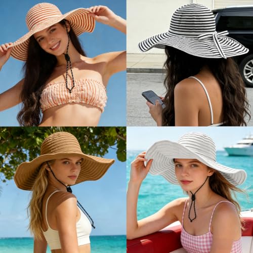 Sun Hat for Men Women UV Protection Wide Brim Fishing Hats Breathable UPF 50+ Boonie Bucket Hats Beach Safari Hiking Garden - color: White