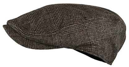 Wonderful Fashion Men's Herringbone Wool Tweed Newsboy IVY Cabbie Driving Hat - color: Lt.brown