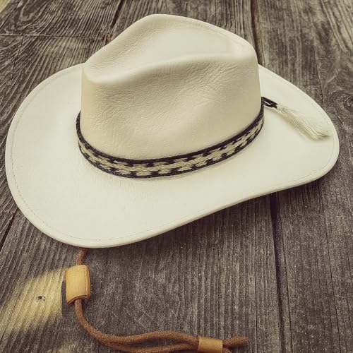 Gamboa Horsehair Hat Band for Cowboy Hats - color: Black and Natural
