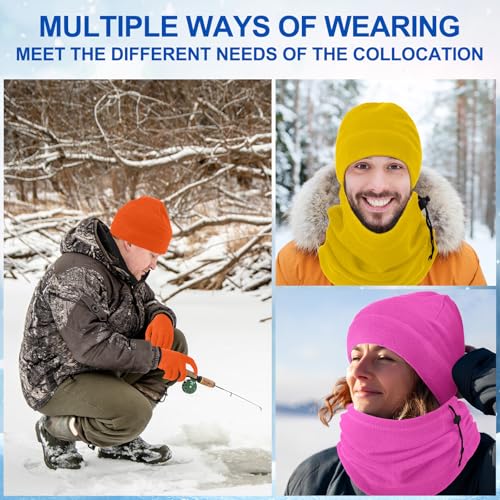 Liitrsh 148 Pcs Bulk Hats Gloves Scarf Sock Set for Homeless - color: Neon Colors