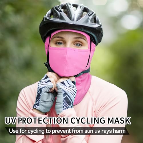 Balaclava Ski Mask, Sun Protection Breathable Face Cover Men Women - color: Pink