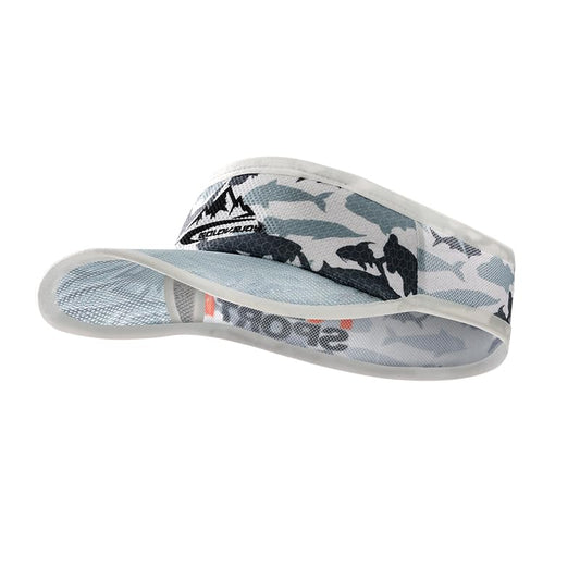 Sport Sun Visor Hats for Men Women Headsweats Sunvisor Cap for Men Women Sun Visors for Running, Golf, Tennis, Softball - color: Gray-fish (Towel Cloth)
