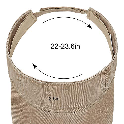 Sport Sun Visor Hats Cotton Ball Caps Empty Top Baseball Sun Cap for Men Women - color: Khaki