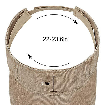 Sport Sun Visor Hats Cotton Ball Caps Empty Top Baseball Sun Cap for Men Women - color: Khaki