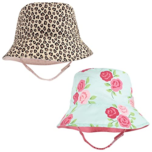 Hudson Baby Baby Hudson Baby Unisex Baby Sun Protection Hat - color: Mint Floral Leopard, size: 0-12 Months