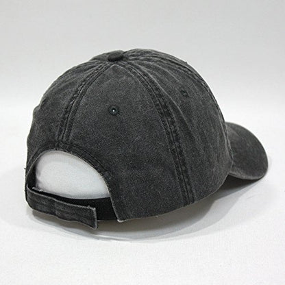 Plain Washed Cotton Adjustable 6 Panel Dad Hat Baseball Cap - color: Charcoal Gray