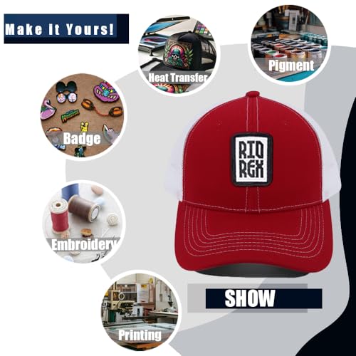 ZH 12 Pack Mesh Trucker Hats, Bulk Baseball Caps for Men and Women, Trucker Cap Wholesale - color: Red-white