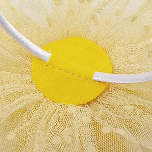 AQOKKA Women Fascinators Hats Flower Fascinators with Headband and Clip Tea Party Headwear for Women and Girls - color: 1 Pc 7" Diameter / Ginger