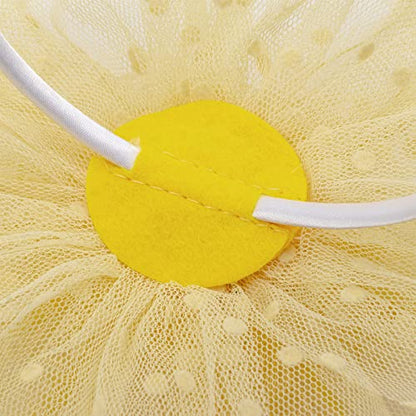 AQOKKA Women Fascinators Hats Flower Fascinators with Headband and Clip Tea Party Headwear for Women and Girls - color: 1 Pc 7" Diameter / Ginger