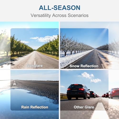 Veharvim Sun Visor Extender for Car (Polarized, UV400, PC Lens, Side Sunshade, Straps&Adjusters), Car Visor Extender Sun Blocker, Visor Extender Attachment, Anti-Glare for Safe Driving(Passenger Side) - size: Passenger Side