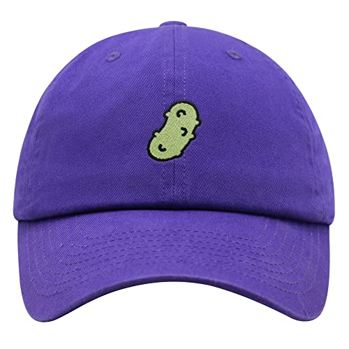 JPAK Pickle Premium Dad Hat Embroidered Cotton Baseball Cap Dill Juice - color: Purple