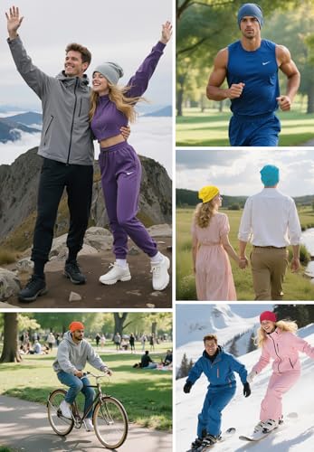 Zando Slouchy Dwarf Beanie Hats for Women Men - Breathable Cozy Cotton Sleep Cap Thin Chemo Headwear for Hip-Pop Halloween - color: 1 Grey