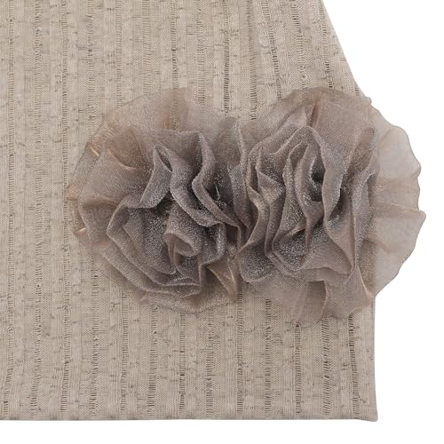 ZLYC Women Slouchy Beanie Hat Summer Knit Chemo Headwear - color: Flower Khaki
