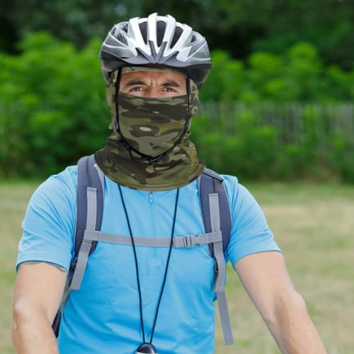 Camo Balaclava Ski Mask UV Face Cover for Motorcycle Hunting - color: Camo Color-3pcs