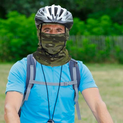 Camo Balaclava Ski Mask UV Face Cover for Motorcycle Hunting - color: Camo Color-3pcs