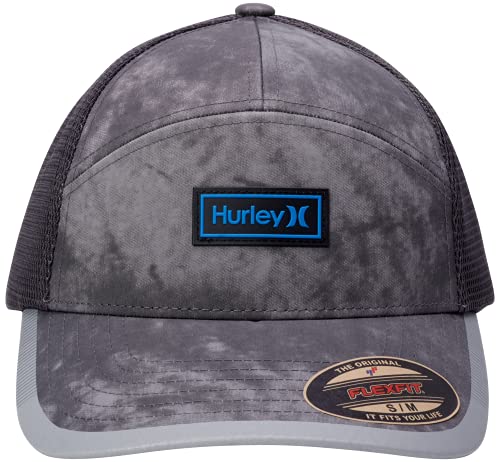 Hurley Men's Baseball Cap - Mission Curved Brim Fitted Trucker Hat - color: Dark Grey, size: Medium