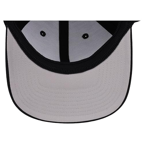 Lids Blank All Star Classic Structured Stretch Fitted Baseball Cap – Curved Bill Hat for Men and Women - color: Black, size: Small-Medium