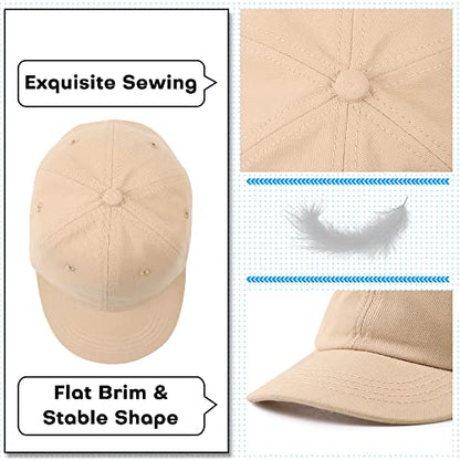 Peecabe Plain Toddler Baseball Hat Unisex Cotton Kids Trucker Hat Adjustable Baby Boys Sun Caps Girls Baseball Cap 1-5Y - color: Khaki, size: 2-4T