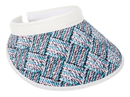 TOP HEADWEAR Two-Tone Weave Clip-On Visor - color: Blue