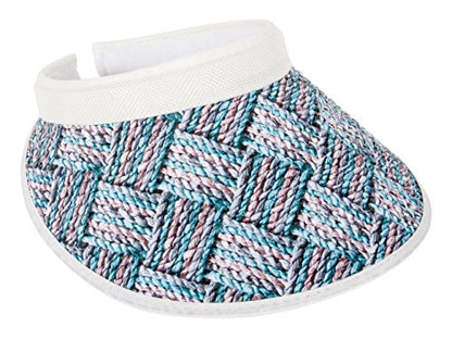 TOP HEADWEAR Two-Tone Weave Clip-On Visor - color: Blue