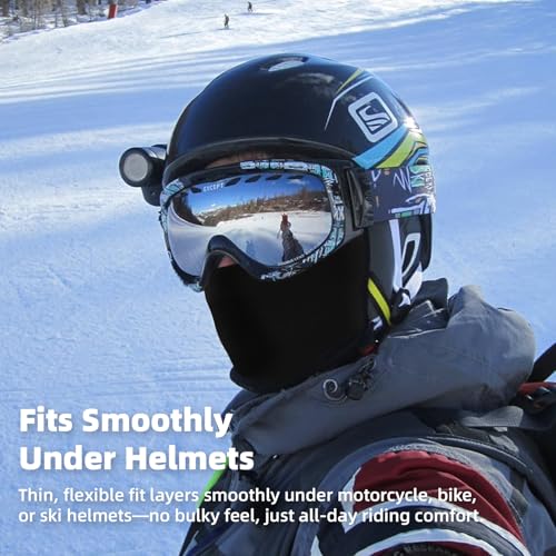 YESLIFE Summer Balaclava Ski Mask for Men&Women, Face Mask - color: Black