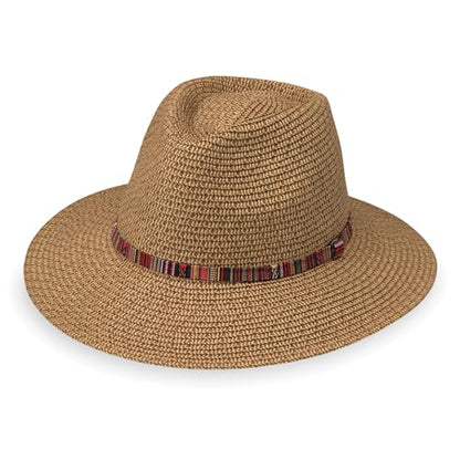 Wallaroo Women's Sedona Fedora | UPF 50+ Sun Protection | Wide Brim, Packable, Stylish - color: Camel, size: Small
