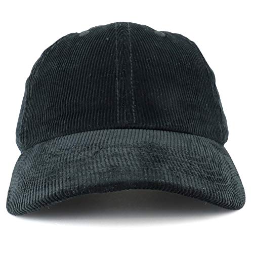 Trendy Apparel Shop Cotton Corduroy Unstructured Baseball Cap Dad Hat - color: Black
