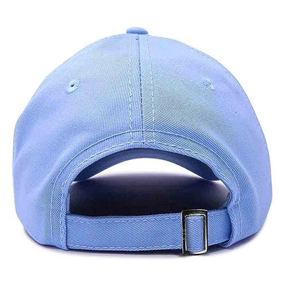 DALIX Peach Embroidered Dad Cap Cotton Baseball Hat Women - color: Light Blue