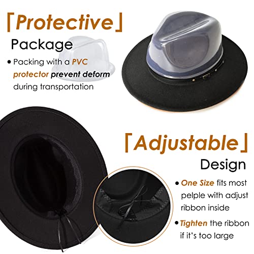 Lisianthus Women Belt Buckle Fedora Hat - color: Black