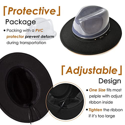 Lisianthus Women Belt Buckle Fedora Hat - color: Black