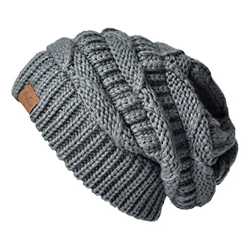 Women's Knitted Angora Wool Hat for Autumn and Winter Warm and Stylish with Rolled Brim and Slanted Rhinestones Cap - color: Z-dark Grey