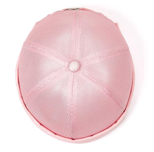 DIYDECAL Mens Mesh Brimless Cap,Summer Skullcap Docker Beanie Hat - color: Pink